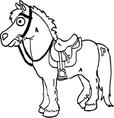 Kolorowanka młody koń